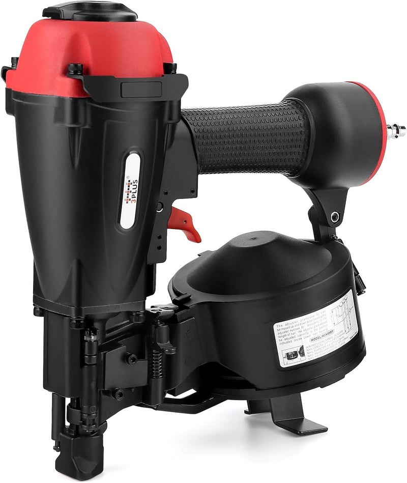 3Plus HCN45SP 11 Gauge 15 Degree 3/4" to 1-3/4" Coil Roofing Nailer Pneumatic Roof Nail Gun - Image 1
