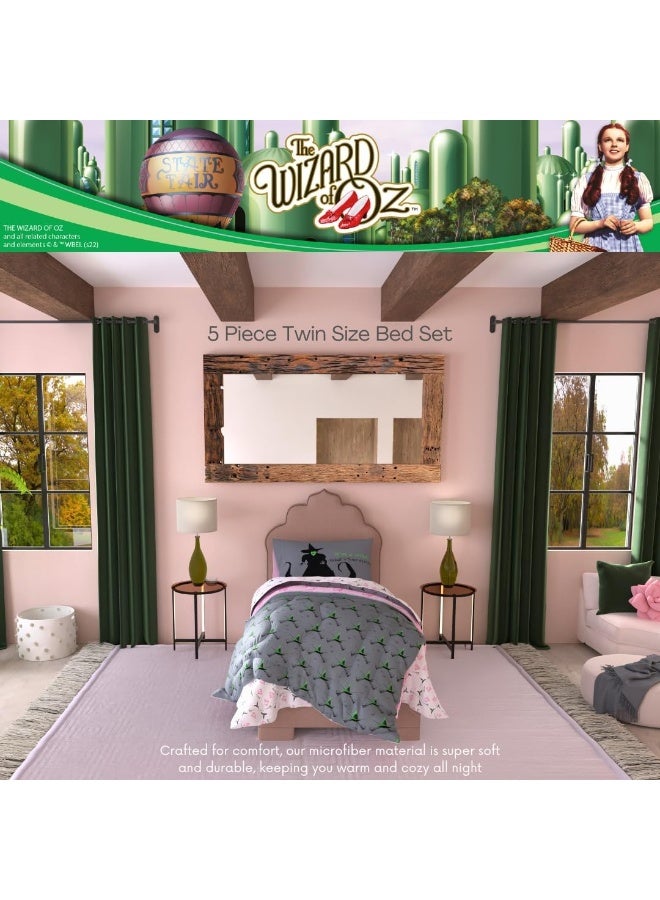 Franco Franco Collectibles The Wizard of OZ Bedding 5 Piece Super Soft Reversible Comforter and Sheet Set with Sham, Twin, (Officially Licensed Product) - Image 4
