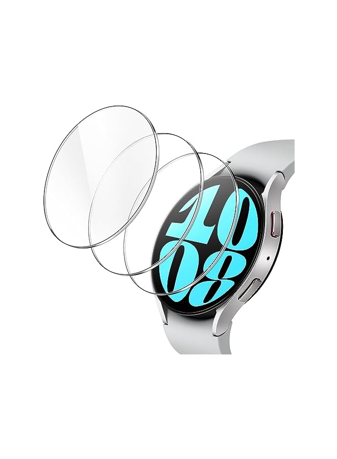 JETech Screen Protector for Galaxy Watch 7/6 44mm, Tempered Glass Anti-Scratch, HD Clear, 3 Pack - Image 1