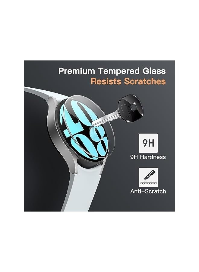 JETech Screen Protector for Galaxy Watch 7/6 44mm, Tempered Glass Anti-Scratch, HD Clear, 3 Pack - Image 3