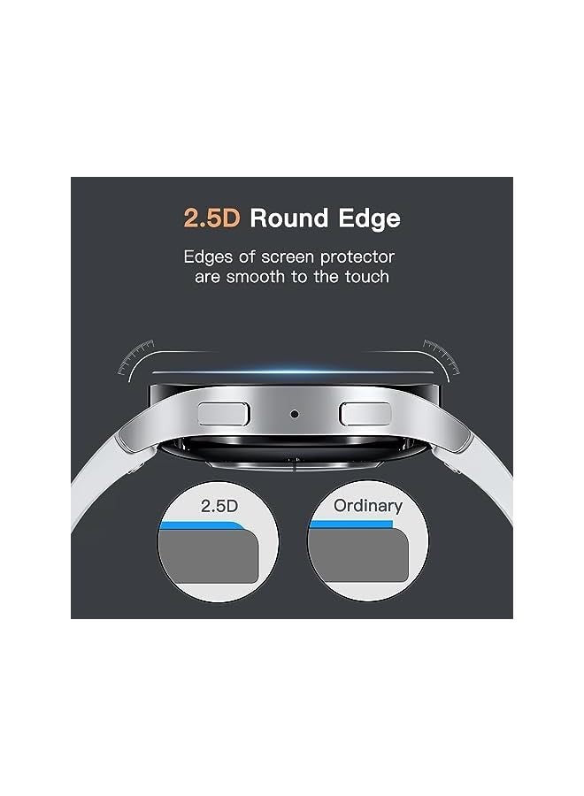 JETech Screen Protector for Galaxy Watch 7/6 44mm, Tempered Glass Anti-Scratch, HD Clear, 3 Pack - Image 5