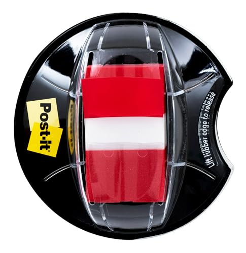 Post It Post-it Flags, 200/High Volume Desk Grip Dispenser, 1 in Wide, Red (680-HVRD) - Image 1