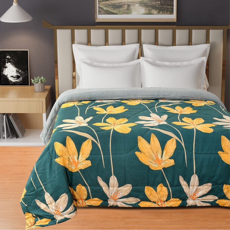 Florida Reversible Microfiber Comforter for Double Bed | Soft & Cozy 180 GSM AC Comforter | Polycotton Fabric for All Seasons - Image 5