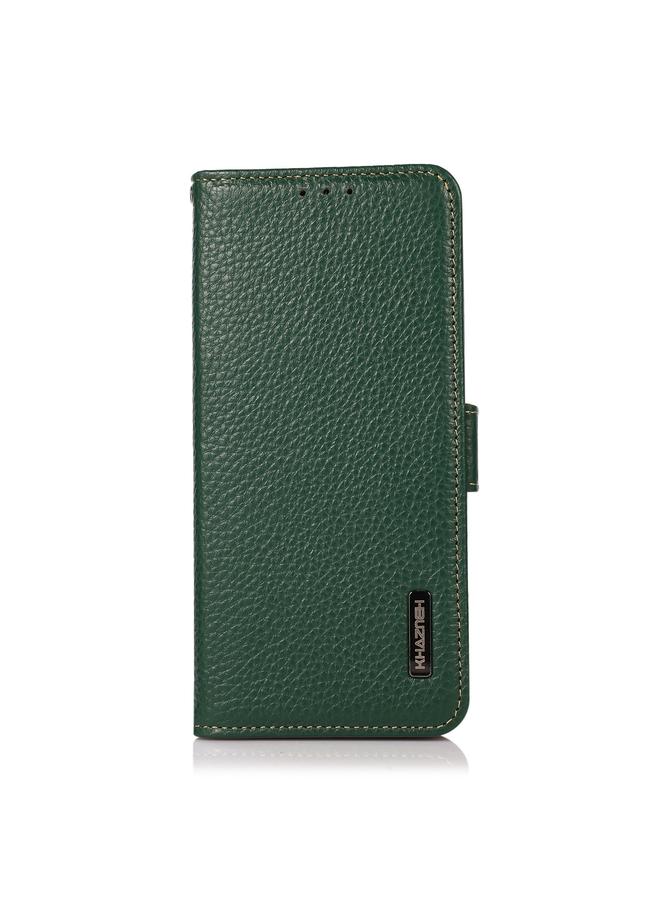 Zaboon Case For iPhone 13 Pro KHAZNEH Side-Magnetic Litchi Genuine Leather RFID Case - Image 2