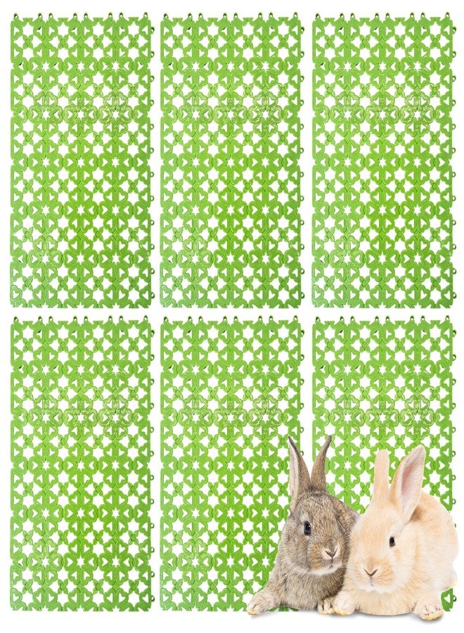 كاثسون مجموعة كاتسون من 6 قطع من سجادات أرضية أقفاص الأرانب، وسادات بلاستيكية لراحة أقدام الأرانب، مناسبة للحيوانات الأليفة من القطط والكلاب والهامستر والفئران والشنشيلة وخنازير غينيا وغيرها من الحيوانات الصغيرة. - Image 1