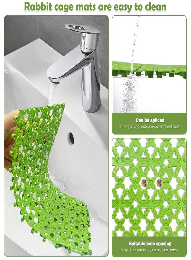 كاثسون مجموعة كاتسون من 6 قطع من سجادات أرضية أقفاص الأرانب، وسادات بلاستيكية لراحة أقدام الأرانب، مناسبة للحيوانات الأليفة من القطط والكلاب والهامستر والفئران والشنشيلة وخنازير غينيا وغيرها من الحيوانات الصغيرة. - Image 3