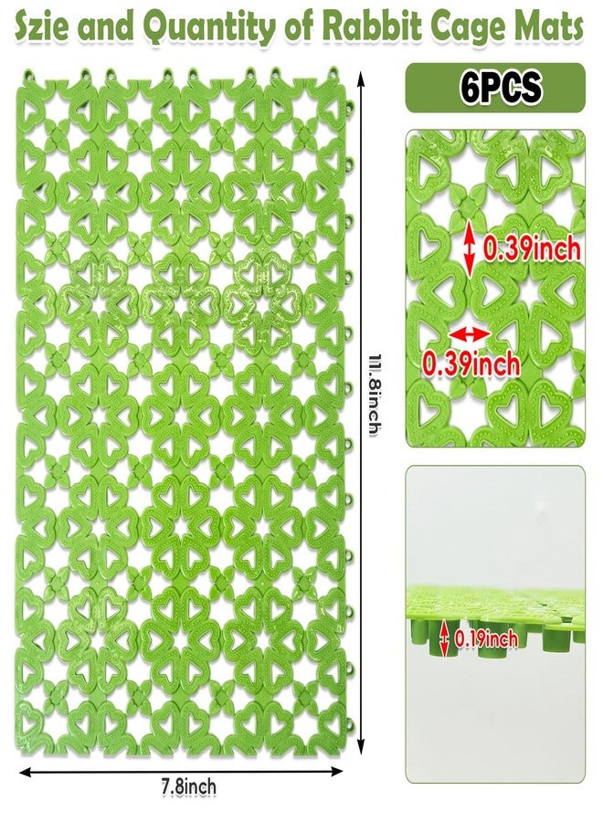 كاثسون مجموعة كاتسون من 6 قطع من سجادات أرضية أقفاص الأرانب، وسادات بلاستيكية لراحة أقدام الأرانب، مناسبة للحيوانات الأليفة من القطط والكلاب والهامستر والفئران والشنشيلة وخنازير غينيا وغيرها من الحيوانات الصغيرة. - Image 2