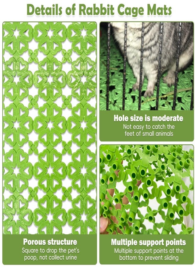 كاثسون مجموعة كاتسون من 6 قطع من سجادات أرضية أقفاص الأرانب، وسادات بلاستيكية لراحة أقدام الأرانب، مناسبة للحيوانات الأليفة من القطط والكلاب والهامستر والفئران والشنشيلة وخنازير غينيا وغيرها من الحيوانات الصغيرة. - Image 5