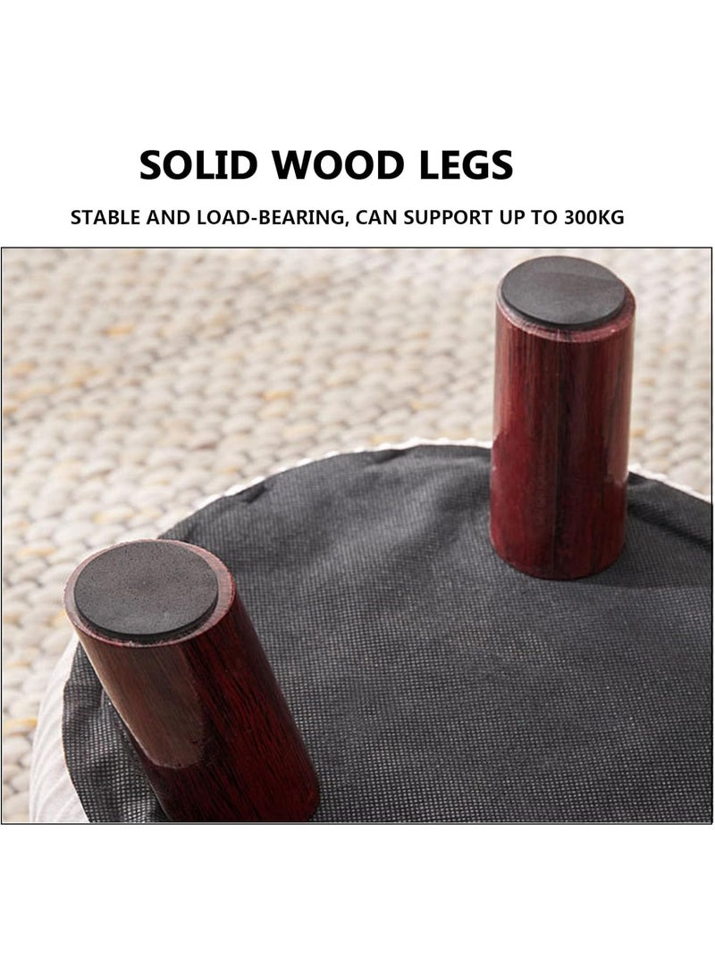Oval footstool, ottoman, 4 wooden legs, upholstered bench for living room, bedroom, wardrobe, office, entryway - Image 5