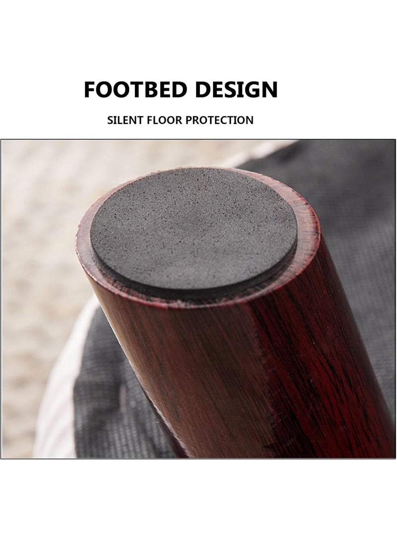 Oval footstool, ottoman, 4 wooden legs, upholstered bench for living room, bedroom, wardrobe, office, entryway - Image 4