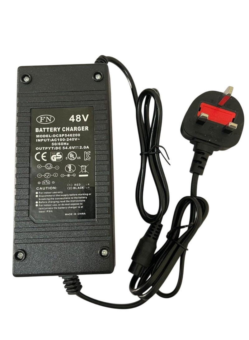 Generic 48V Electric Scooter Charger Fast Charging, Black  - Image 1