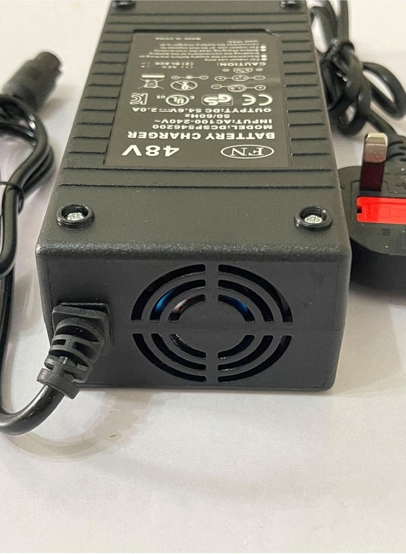Generic 48V Electric Scooter Charger Fast Charging, Black  - Image 3