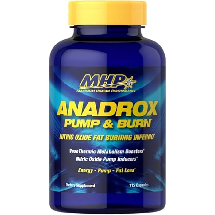 Maximum Human Performance MHP Anadrox Pump & Burn, Nitric Oxide Fat Burning Inferno, 112 capsules - Image 1