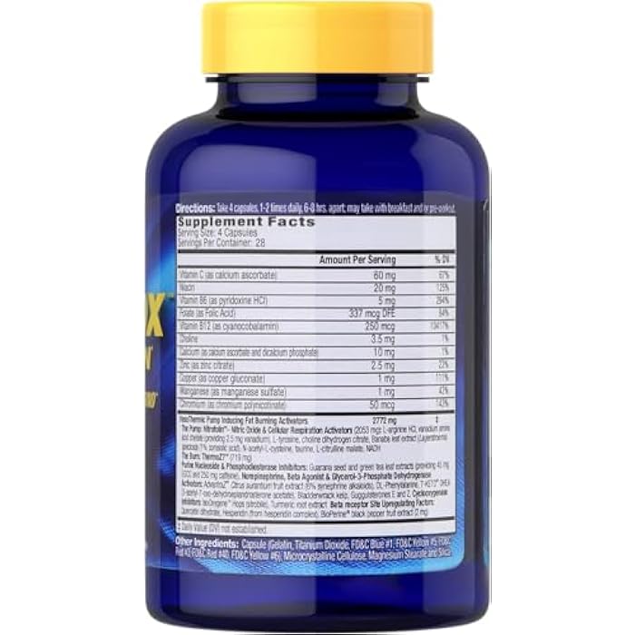 Maximum Human Performance MHP Anadrox Pump & Burn, Nitric Oxide Fat Burning Inferno, 112 capsules - Image 2