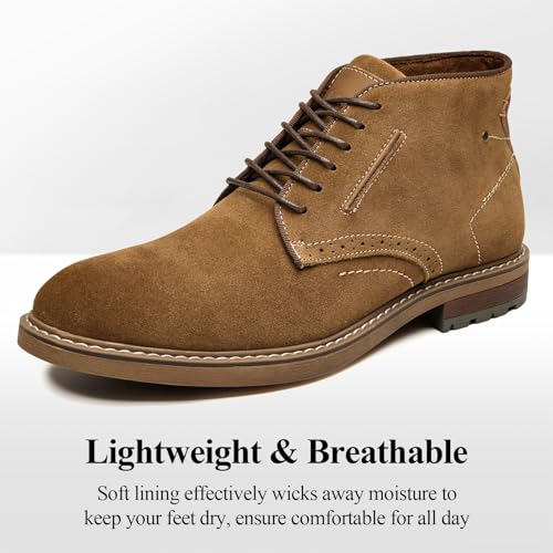 Arkbird Mens Chukka Boots, Genuine Suede Leather Classic Fashion Casual Ankle Lace-up Dress Boots for Men - Image 2