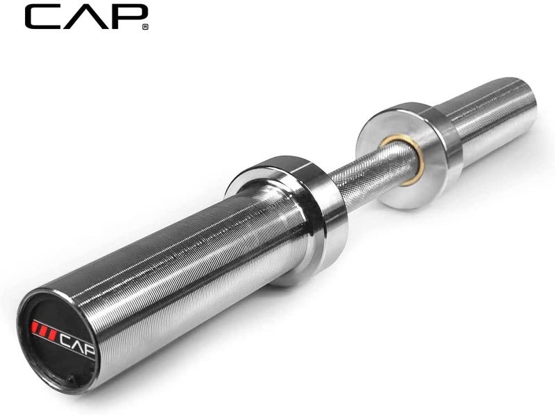 CAP Barbell 2' Solid Olympic Dumbbell Handle, No Collars, Chrome (New Version) - Image 2