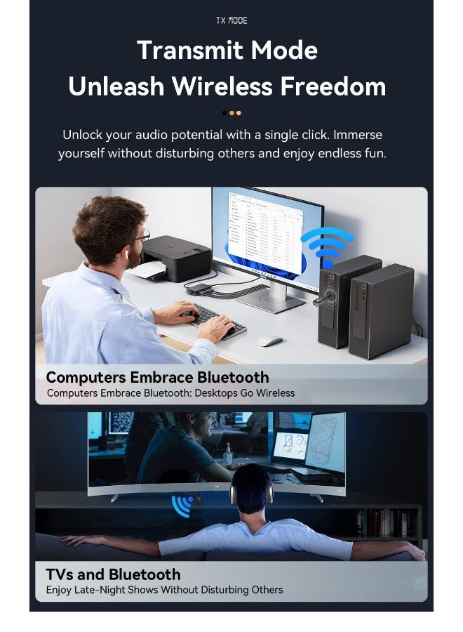 ESSAGER Car AUX Bluetooth adapter, Bluetooth receiver, adding wireless Bluetooth function to car speakers, enjoy driving pleasure. - Image 5
