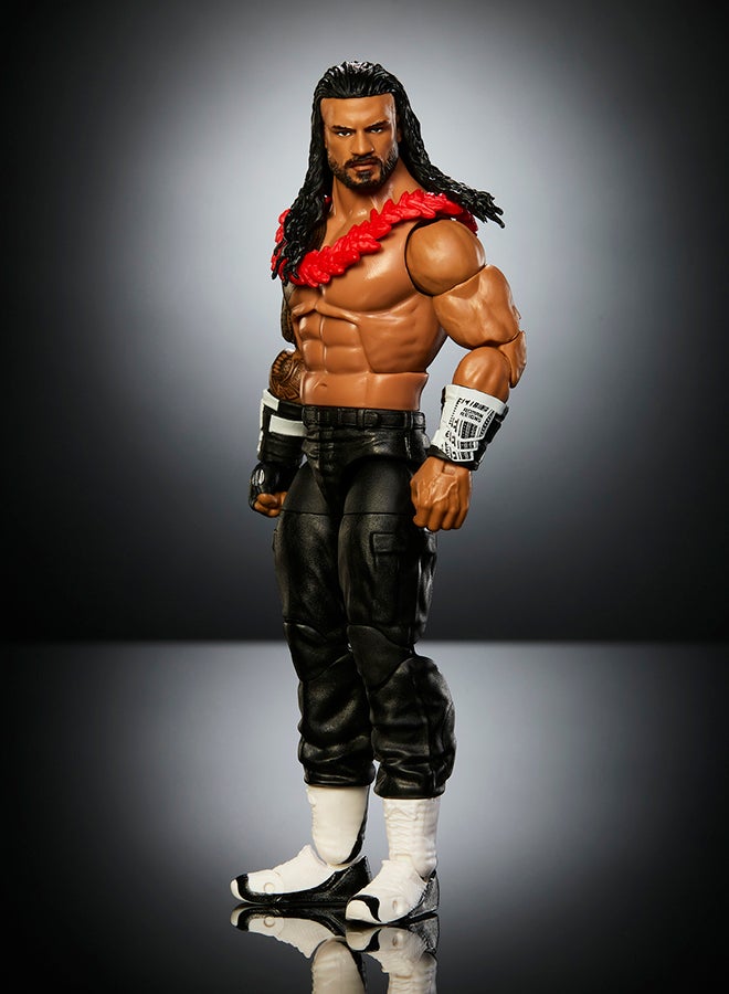 WWE Mattel WWE Elite Action Figure & Accessories, Series #126 Set, 6-inch Collectible Roman Reigns with 25 Articulation Points & Swappable Hands​ - Image 5