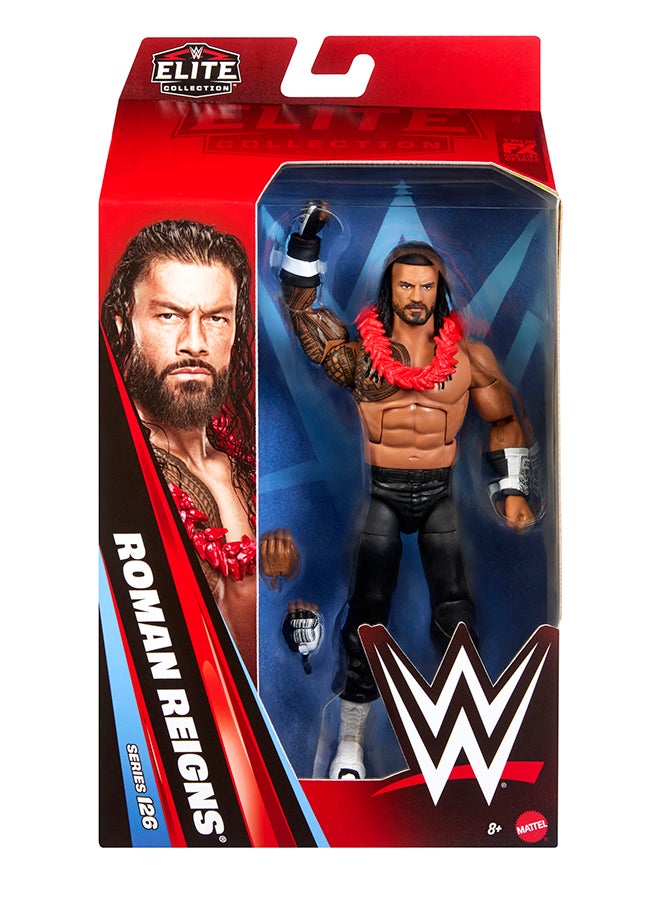 WWE Mattel WWE Elite Action Figure & Accessories, Series #126 Set, 6-inch Collectible Roman Reigns with 25 Articulation Points & Swappable Hands​ - Image 3