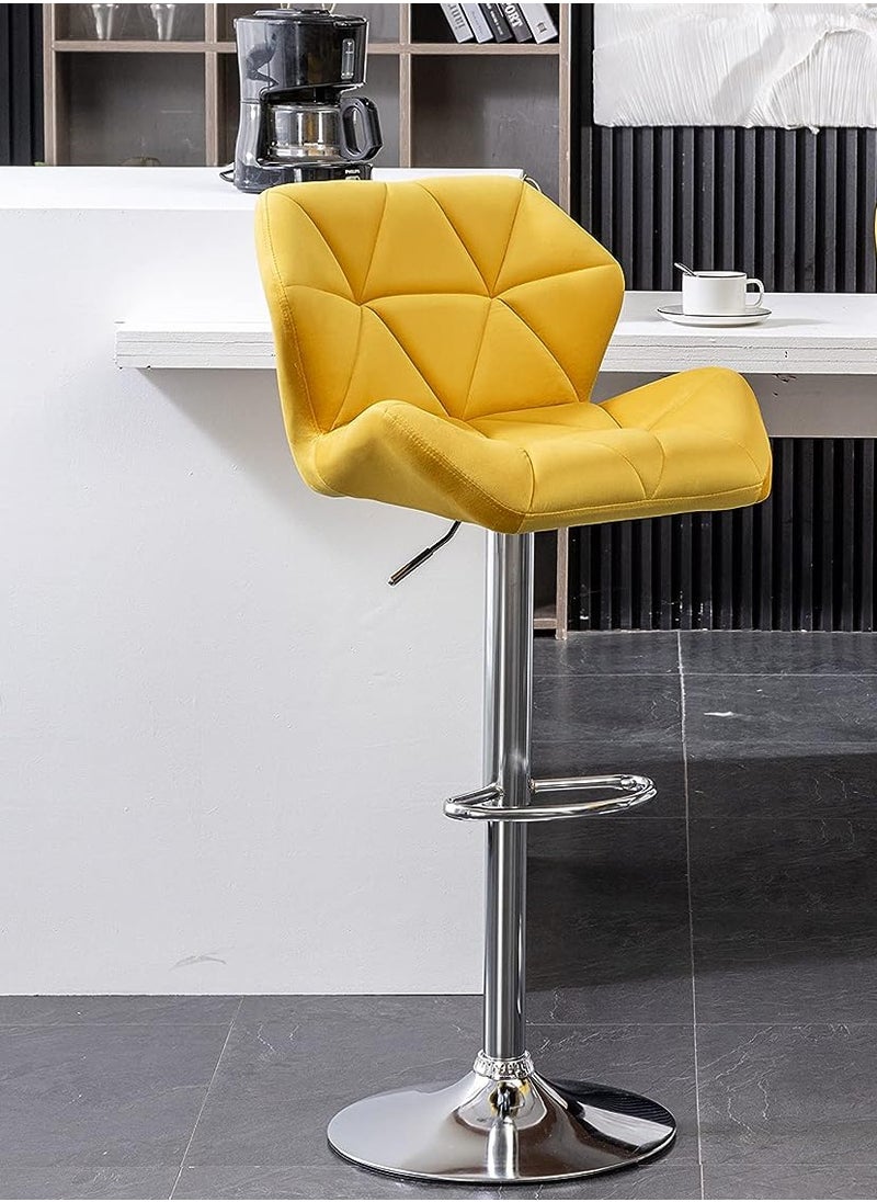 CityRiya-Long Bar Stools Swivel Kitchen Dining Chair Adjustable Bar Chairs Modern Barstools Square Lounge Chair Island Chair Counter Height Metal Chairs with Back for Home Kitchen Island  - Image 1