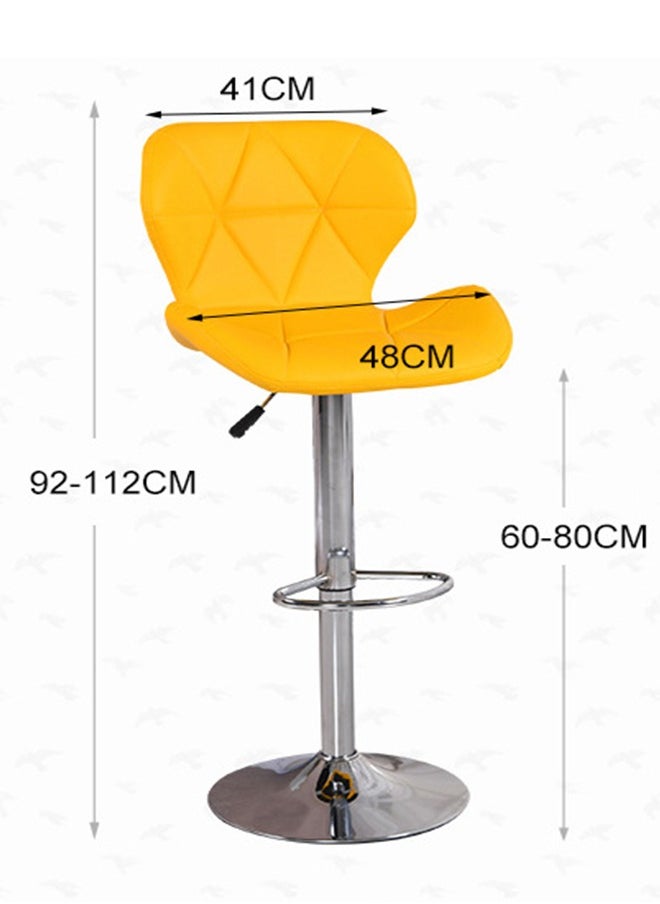 CityRiya-Long Bar Stools Swivel Kitchen Dining Chair Adjustable Bar Chairs Modern Barstools Square Lounge Chair Island Chair Counter Height Metal Chairs with Back for Home Kitchen Island  - Image 3