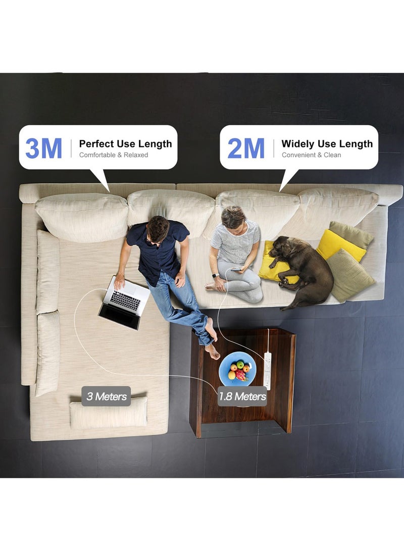 X-level USB C Cable 100W Extra Long USB C to USB C, 2 Meters and 3 Meters 5A Supper Fast USB c Charging Cable for iPhone 16/15 Pro Max iPad Pro 12.9,  Samsung Galaxy S25 Galaxy Z Fold6/Flip6 - Image 4