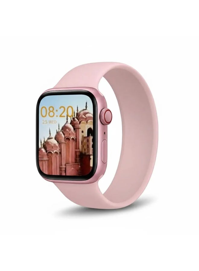 JOHN PAULS Women Smart Watch Pink with AMOLED Always-On Display & Bluetooth Calling Waterproof Fitness Tracker 3 Interchangeable Straps HD Touch Screen Android & iOS Compatible - Image 1