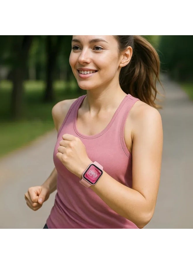 JOHN PAULS Women Smart Watch Pink with AMOLED Always-On Display & Bluetooth Calling Waterproof Fitness Tracker 3 Interchangeable Straps HD Touch Screen Android & iOS Compatible - Image 4