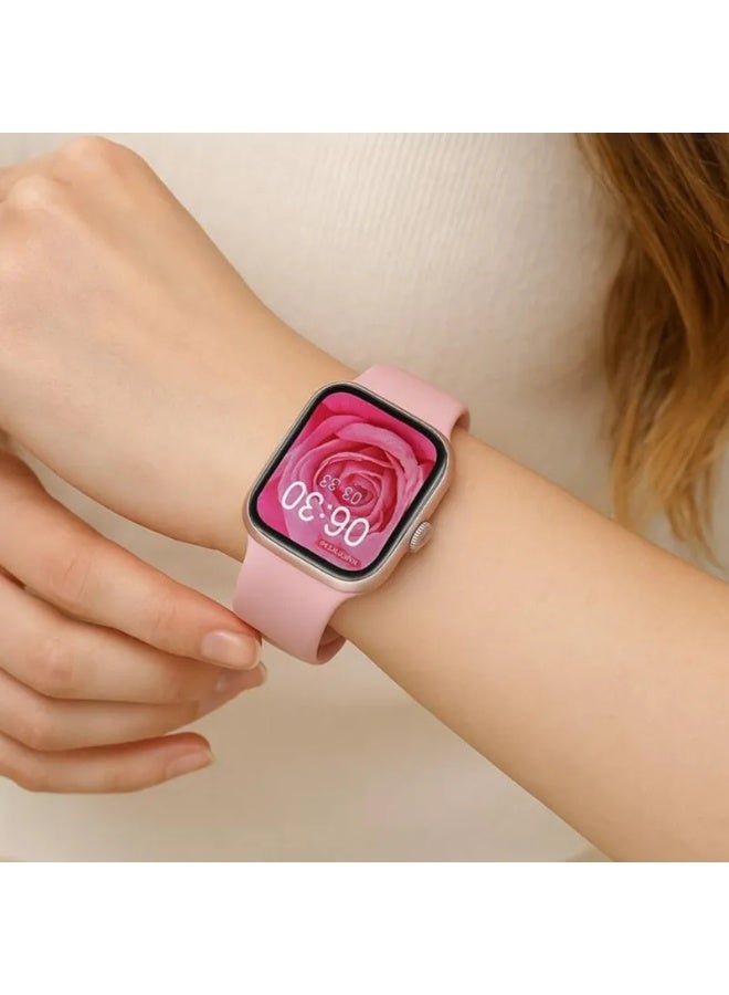 JOHN PAULS Women Smart Watch Pink with AMOLED Always-On Display & Bluetooth Calling Waterproof Fitness Tracker 3 Interchangeable Straps HD Touch Screen Android & iOS Compatible - Image 3