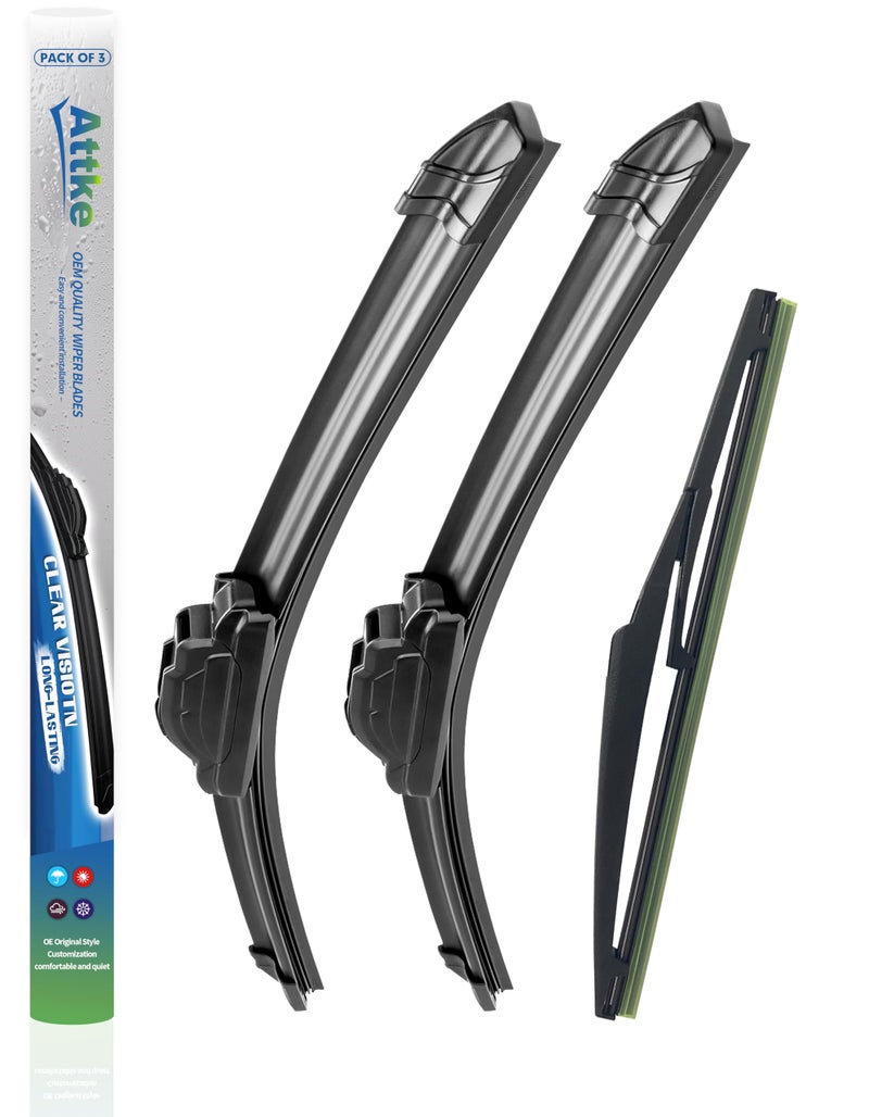 3 Wiper Blades 24 22 Front Wiper 12 Rear Wiper Blades for Toyota Land Cruiser 20082020Lexus LX570 20082020OE Original Quality Pack of 3