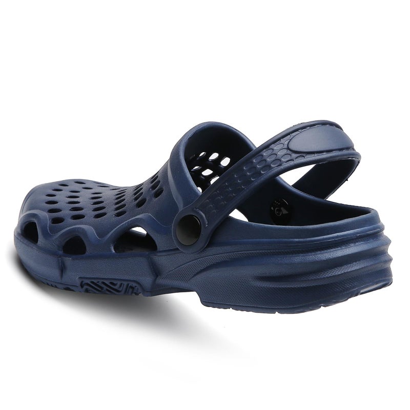FLIOZY Men's Garden Clogs Shoes Lightweight Non Slip Shower Slippers Summer Breathable Outdoor Soft Beach Sandals Navy 42 - Image 4