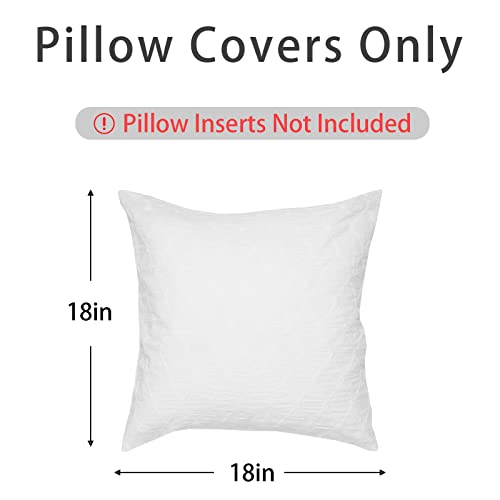 Eanpet Throw Pillow Covers Alphabet Decorative Pillow Cases ABC Letter Flowers Cushion Covers 18 x 18 Inch Square Pillow Protectors for Sofa Couch Bedroom Car Chair Home Decor (A) - Image 3