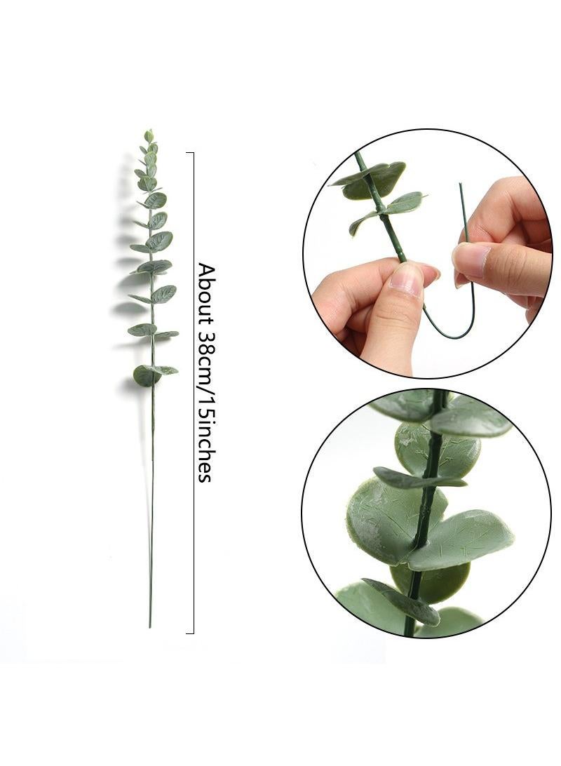 Generic Combination Of Eucalyptus Leaves Artificial Eucalyptus Trees Green Plants Money Leaf Eucalyptus Leaves Artificial Plants Flower Arrangement Home Decoration  - Image 2