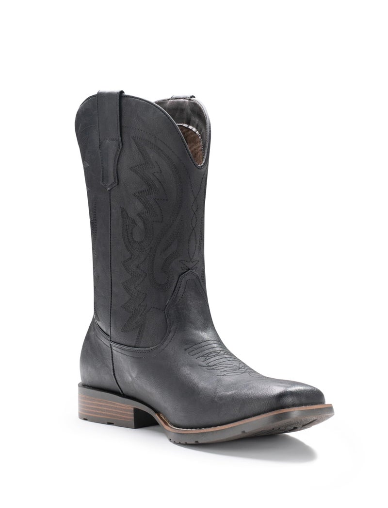 IUV Cowboy Boots For Men Western Boot Durable Fashionable Retro Classic Embroidered Pull On Slip Resistant Boots - Image 2