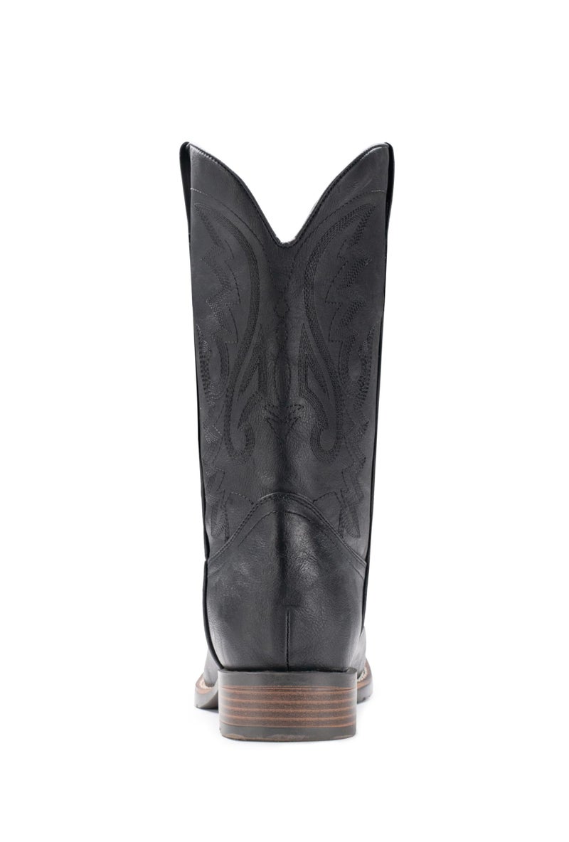 IUV Cowboy Boots For Men Western Boot Durable Fashionable Retro Classic Embroidered Pull On Slip Resistant Boots - Image 4