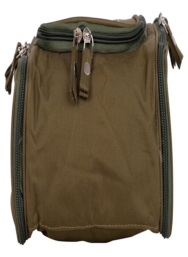 Iktu Multifunction Unisex Zipper Toiletry Bag Travel Organizer Hanger Storage Waterproof Makeup Pouch Cosmetic Case (Olive Green) - Image 4