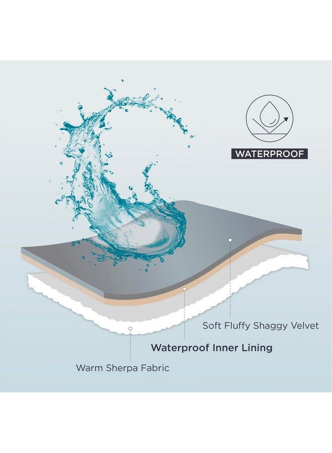 Bedsure Waterproof Dog Blankets for Large Dogs - Pet Blanket for Couch Protector Washable, Premium Jacquard Coral Fleece Cat Throw Blanket, Soft Plush Reversible Furniture Protection, 50"x60", Cream - Image 3