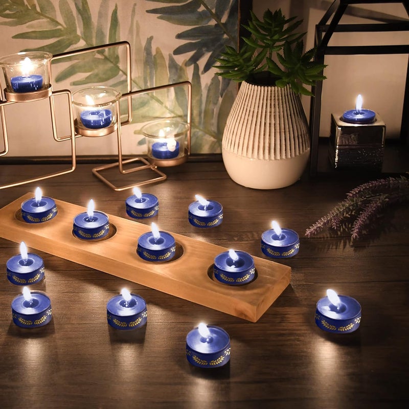 ThinkArtDecor شموع من نوع Tealight عطرية، برائحة فاخرة عضوية تدوم حتى 4 ساعات، مصنوعة من شمع الصويا غير دخاني وخالية من التسرب (عبوة تحتوي على 96 شمعة، برائحة نسيم الأطلسي) - Image 2