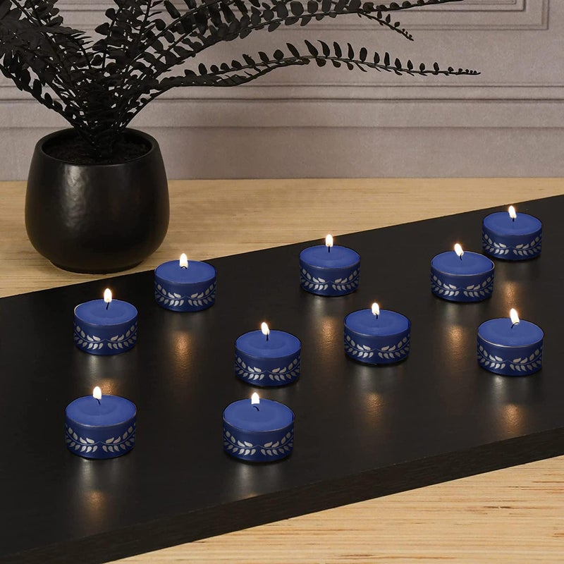 ThinkArtDecor شموع من نوع Tealight عطرية، برائحة فاخرة عضوية تدوم حتى 4 ساعات، مصنوعة من شمع الصويا غير دخاني وخالية من التسرب (عبوة تحتوي على 96 شمعة، برائحة نسيم الأطلسي) - Image 3