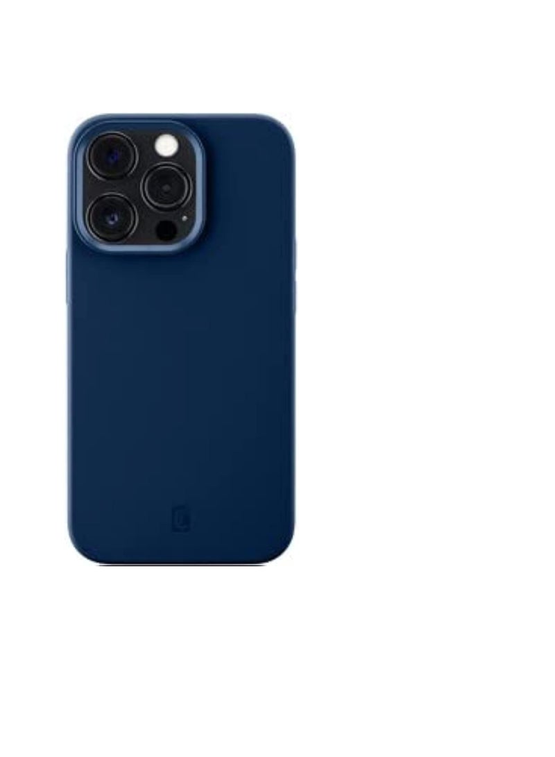 سيلولار لاين حافظة سيليكون ناعمة الملمس لهاتف ايفون 13 برو ماكس مع تكنولوجيا مايكروبان مدمجة ومضادة للبكتيريا - ازرق - Image 1