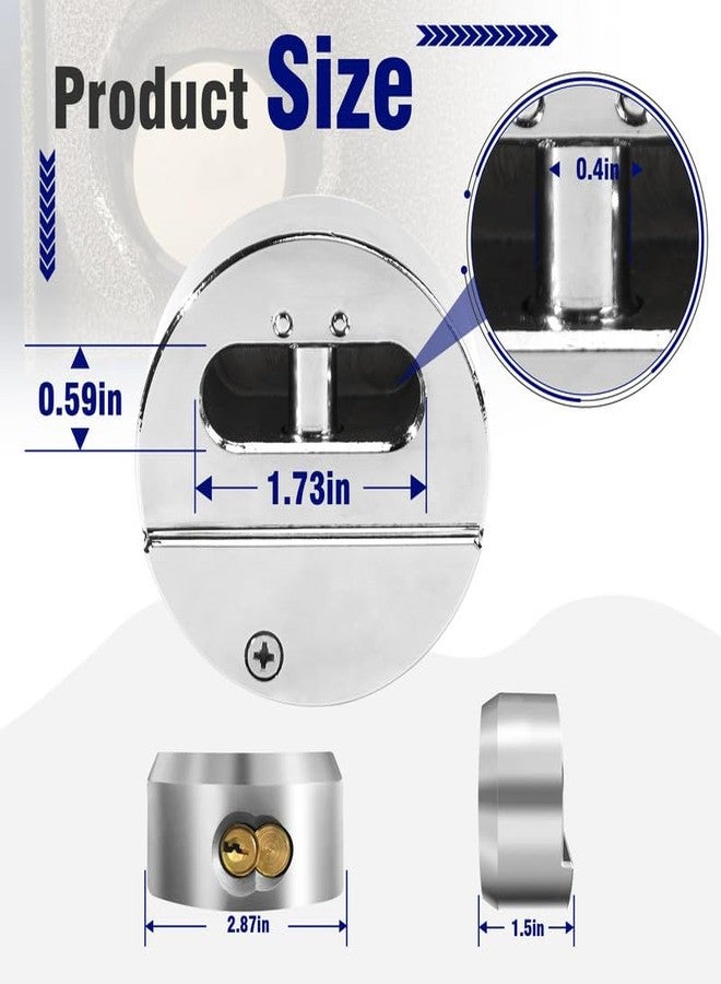 3 BUZZLETT Triple Pack of Heavy Duty Hidden Shackle Padlocks Keyed Alike - Perfect for Industrial Security and Outdoor Storage -Outdoor Padlock for Storage Unit, Moving Trucks & Vans, Storage locks(2-7/8 Inch) - Image 3