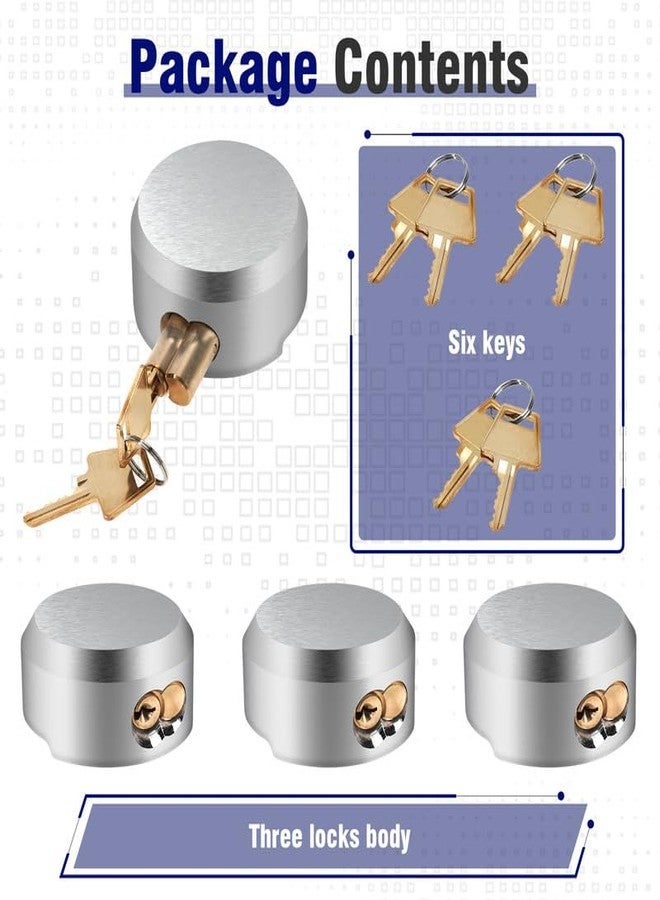 3 BUZZLETT Triple Pack of Heavy Duty Hidden Shackle Padlocks Keyed Alike - Perfect for Industrial Security and Outdoor Storage -Outdoor Padlock for Storage Unit, Moving Trucks & Vans, Storage locks(2-7/8 Inch) - Image 2
