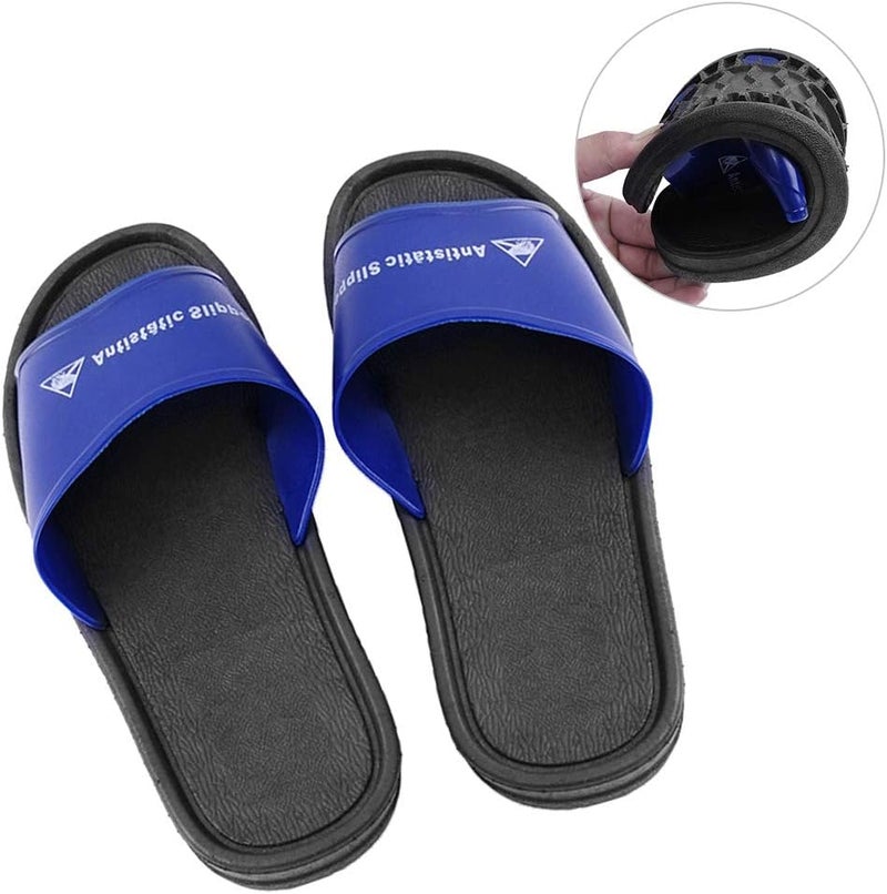 كلاراكو نعال مضادة للكهرباء الساكنة، أحذية عمل للجنسين مقاومة للغبار والانزلاق، مصنوعة من مادة البولي فينيل كلوريد (PVC)، نعال عمل للتأمين العمالي لمصانع الإلكترونيات (44-44) - Image 4