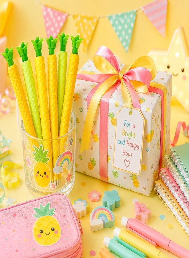 JMK CRAFTS KALINDRA Pineapple Design Mechanical Pencil Set | 0.5mm Fine Point | Cute Fruit-Themed Grip Pencil | Smooth Writing | Non-Slip Textured Body | School, Office & Gift Use (Pack of 16, Multicolor) - Image 3