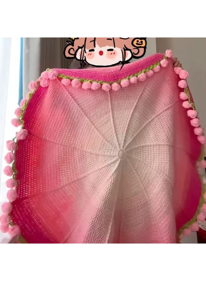 Murcia Rose Gradient Blanket Bouquet Crochet Handwoven Diy Yarn Knitting Handmade Craft Material Kit Gift - Image 2
