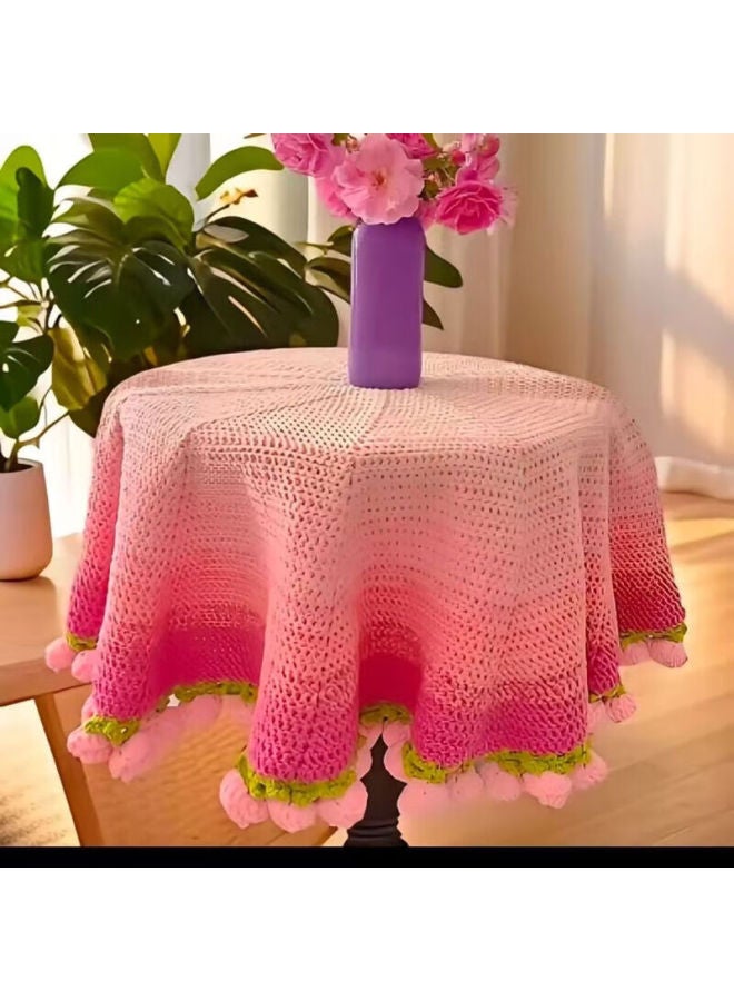 Murcia Rose Gradient Blanket Bouquet Crochet Handwoven Diy Yarn Knitting Handmade Craft Material Kit Gift - Image 5