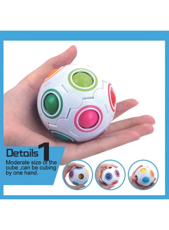 Cubelelo Drift Rainbow Ball Puzzle | Compact, Multicolor Sphere (Fidget Toy) | Portable Brain Teaser For Kids & Adults | Stress Relief & Fun On-The-Go Puzzle - Image 2
