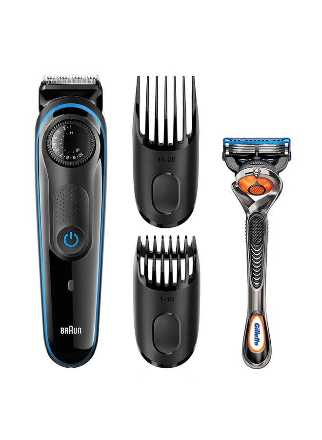 BRAUN BT 3040 Beard Trimmer With Fusion Pro Glide Manual Razor Black - Image 1