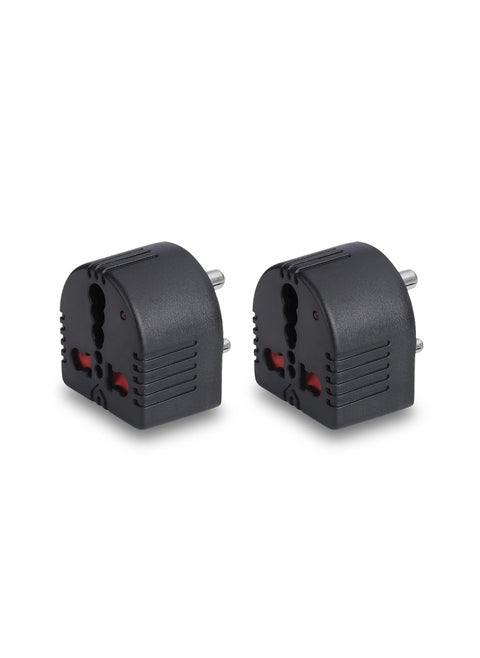 MX 3 Pin Universal Conversion Plug with Child Safety Shutter with Indicator 3pin 2pin Universal Travel Adapter Converts US to India Adapter UK to India 5 Amps to 15 Amps adapter universal socket 2pcs