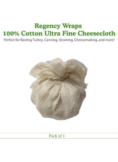 Regency Wraps 100% Cotton Cheesecloth For Basting Turkey Canning Straining Cheesemaking Natural Ultra Fine 9 Sq Ft Pack Of 1  - Image 2